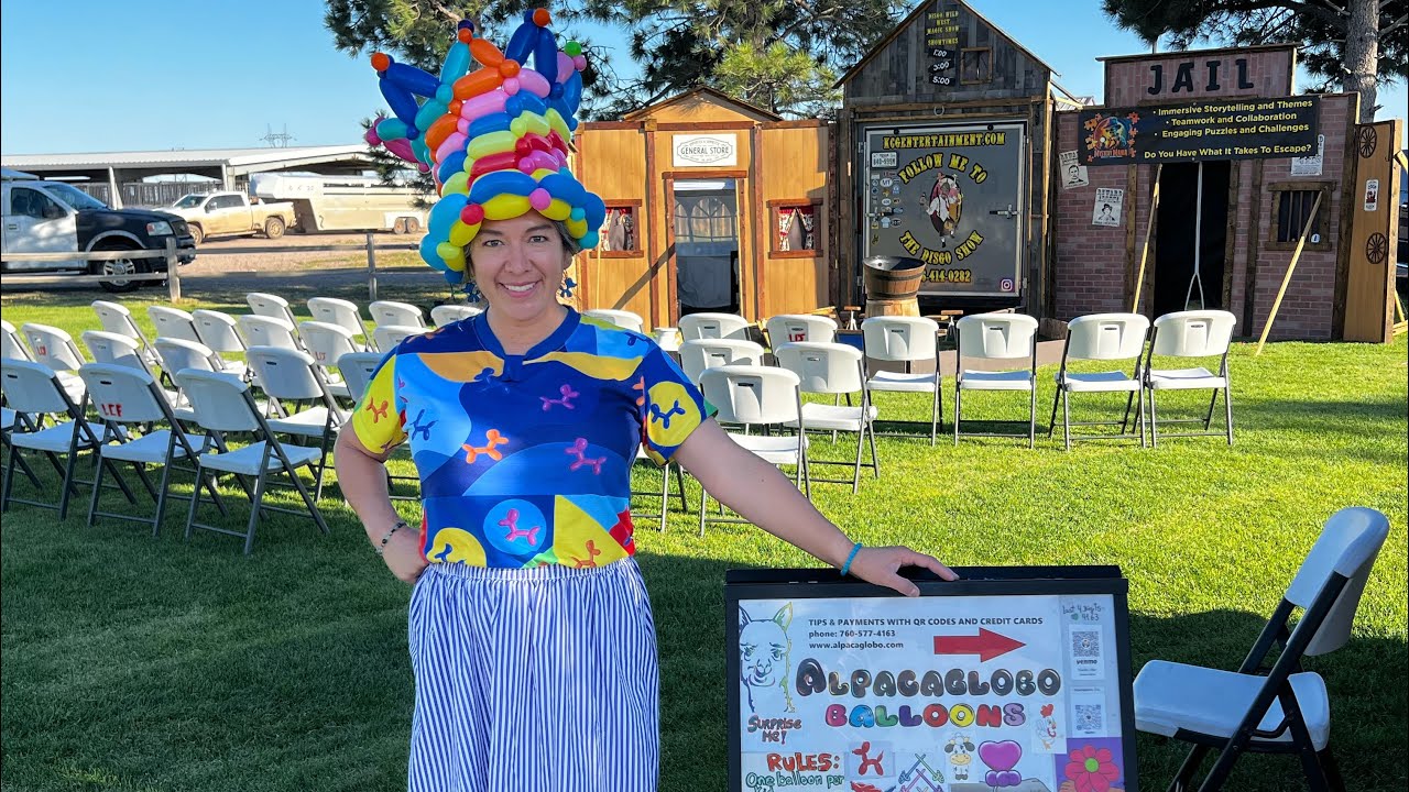 Day 2 of Laramie County Fair Twisting balloons for everybody