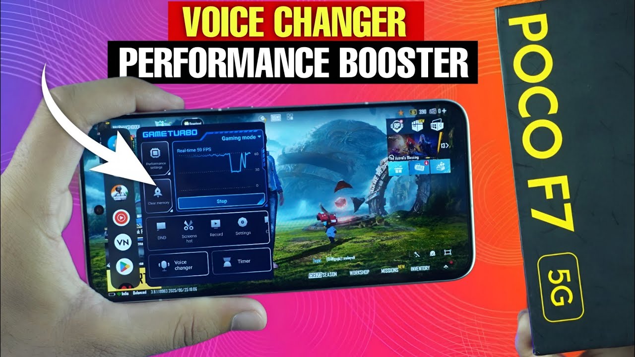 Gaming Features 🔥 Poco F7 5G ⚡ Performance Booster | Voice Changer || 