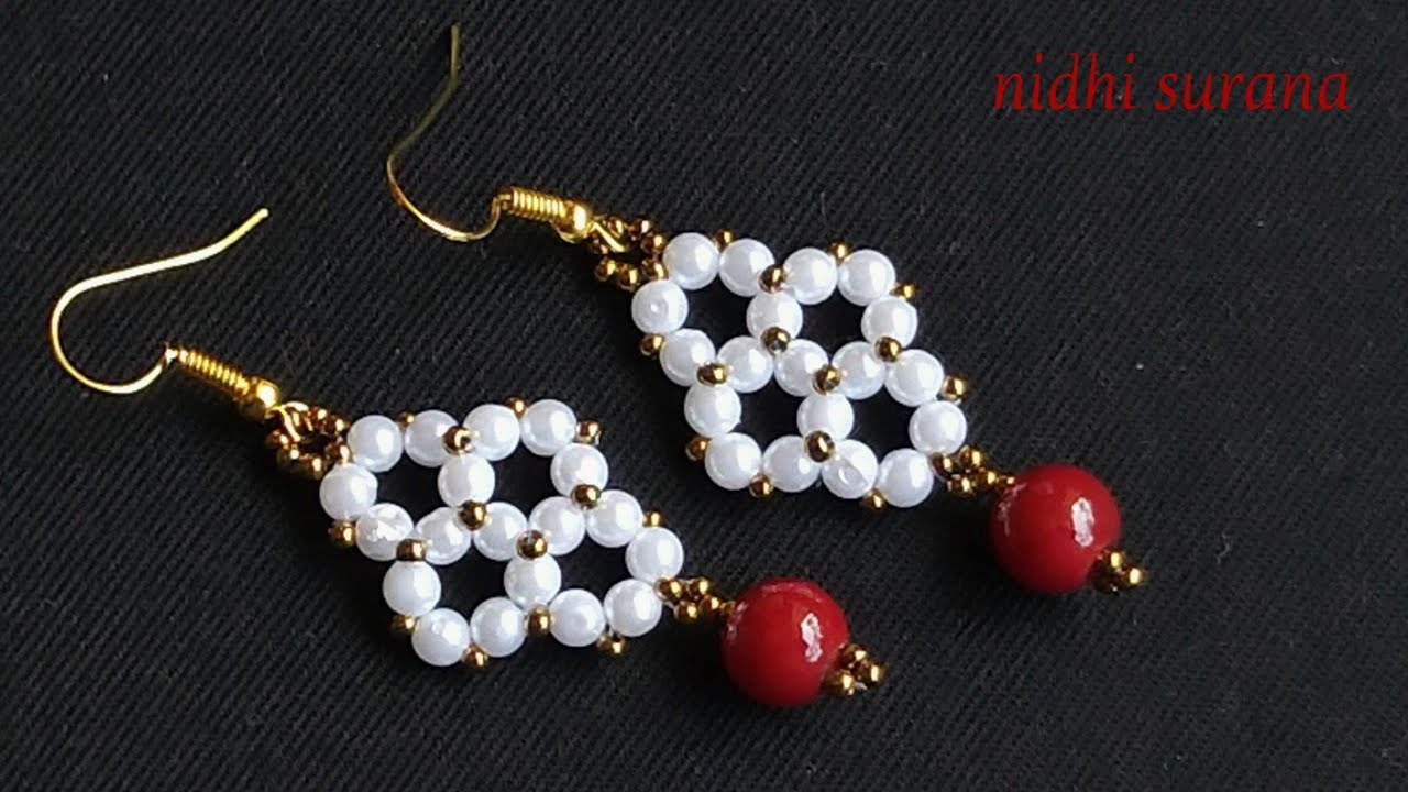 💝 Beautiful Pearl Earrings || DIY (0177)