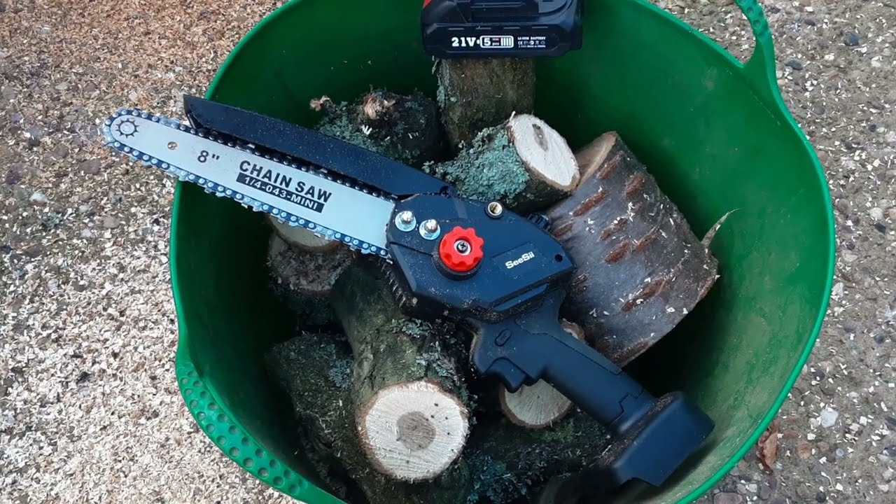 SeeSii SC8B/DL07 Cordless 8 Inch Mini Chain Saw Unboxing & Review🍁Links In Description #dl07