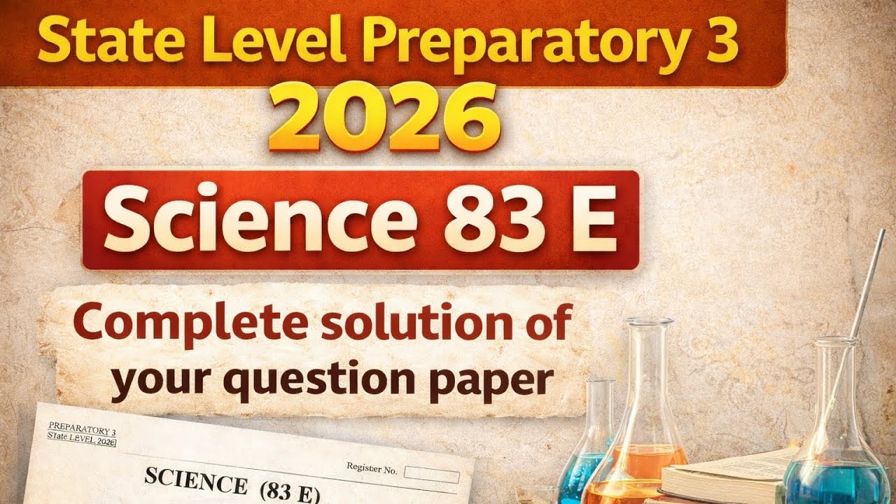 Sslc State Level Preparatory Exam 3  science science Answers 2026 