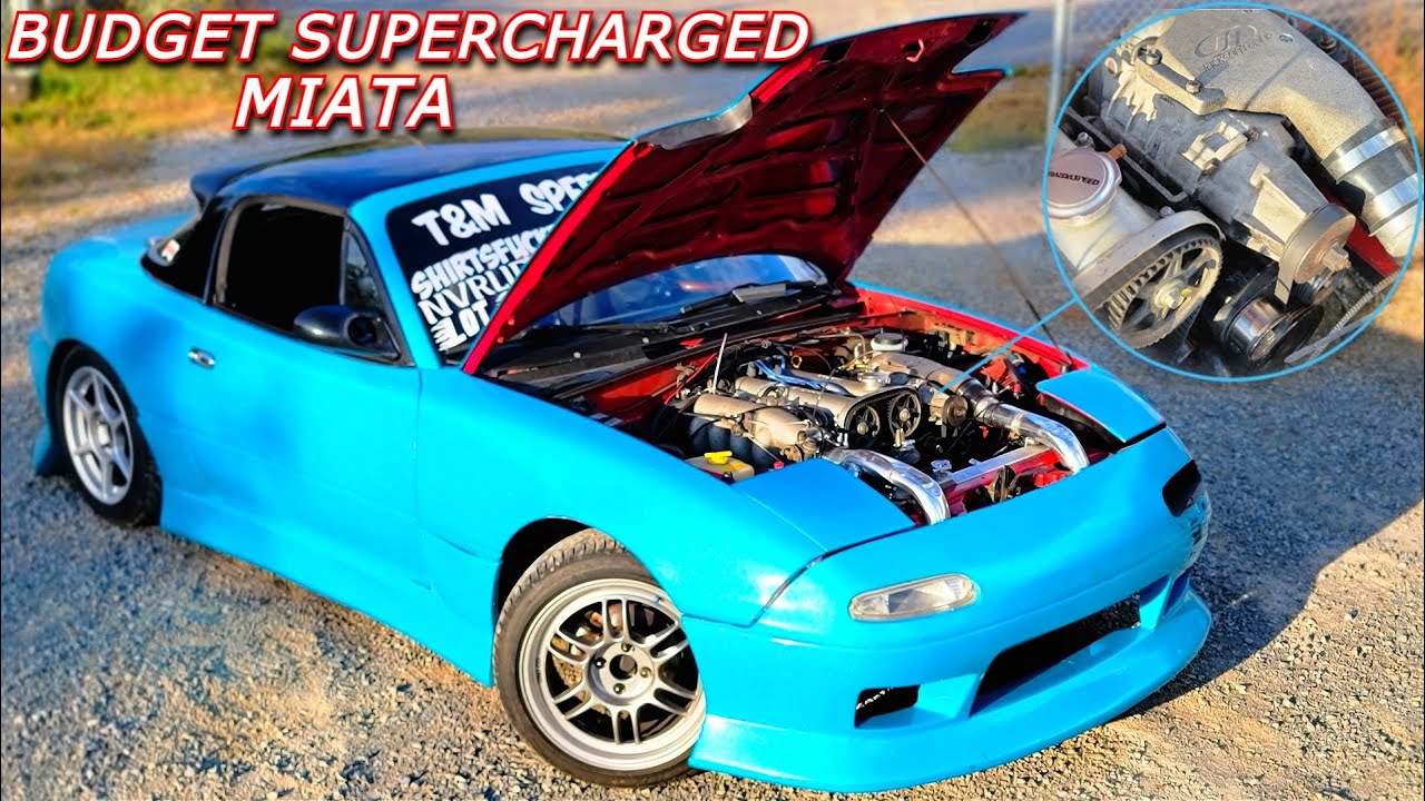 SUPERCHARGING a Miata as Cheap and Quick as possible! It sounds so Good