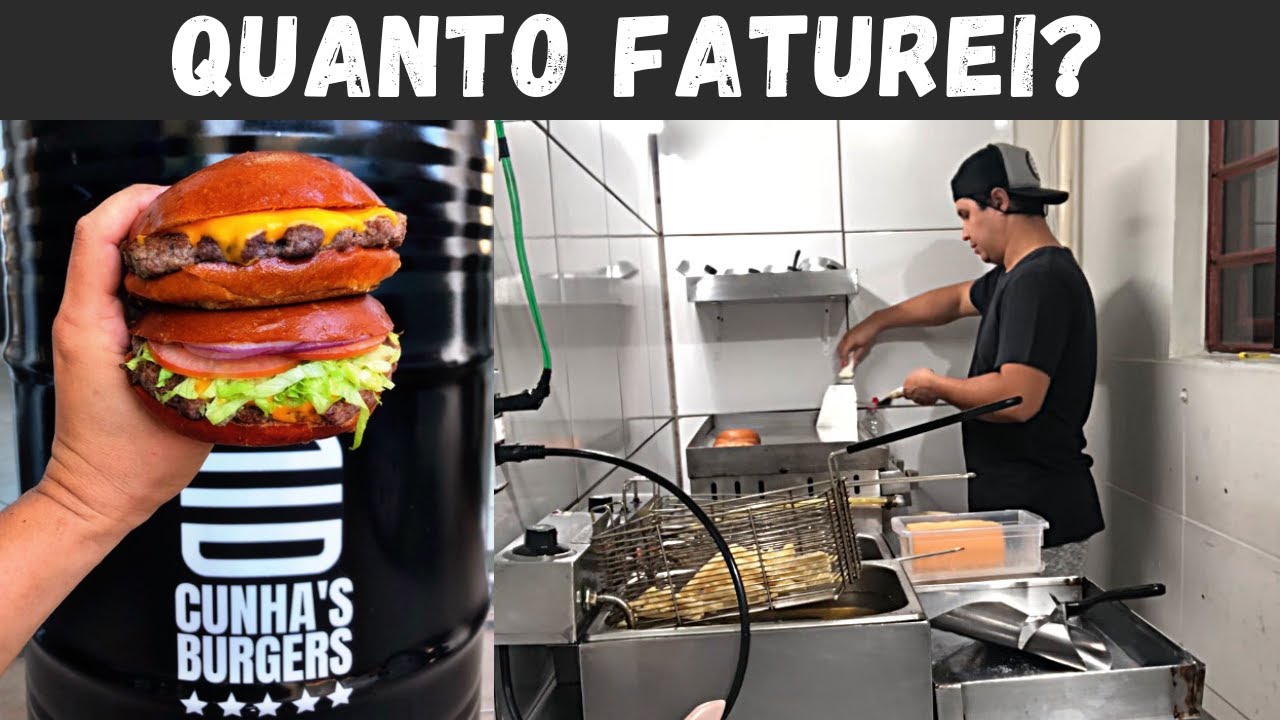 QUANTO FATUREI NA MINHA HAMBURGUERIA EM CASA?