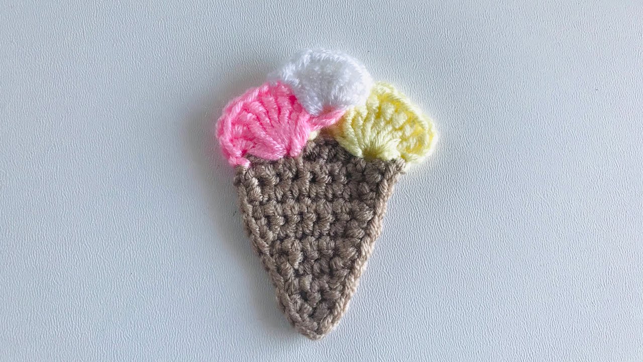 Örgü Dondurma 🍦 Crochet Ice Cream | Hırka ,bere ,battaniye,toka ve istediğiniz yerde kullanmak için