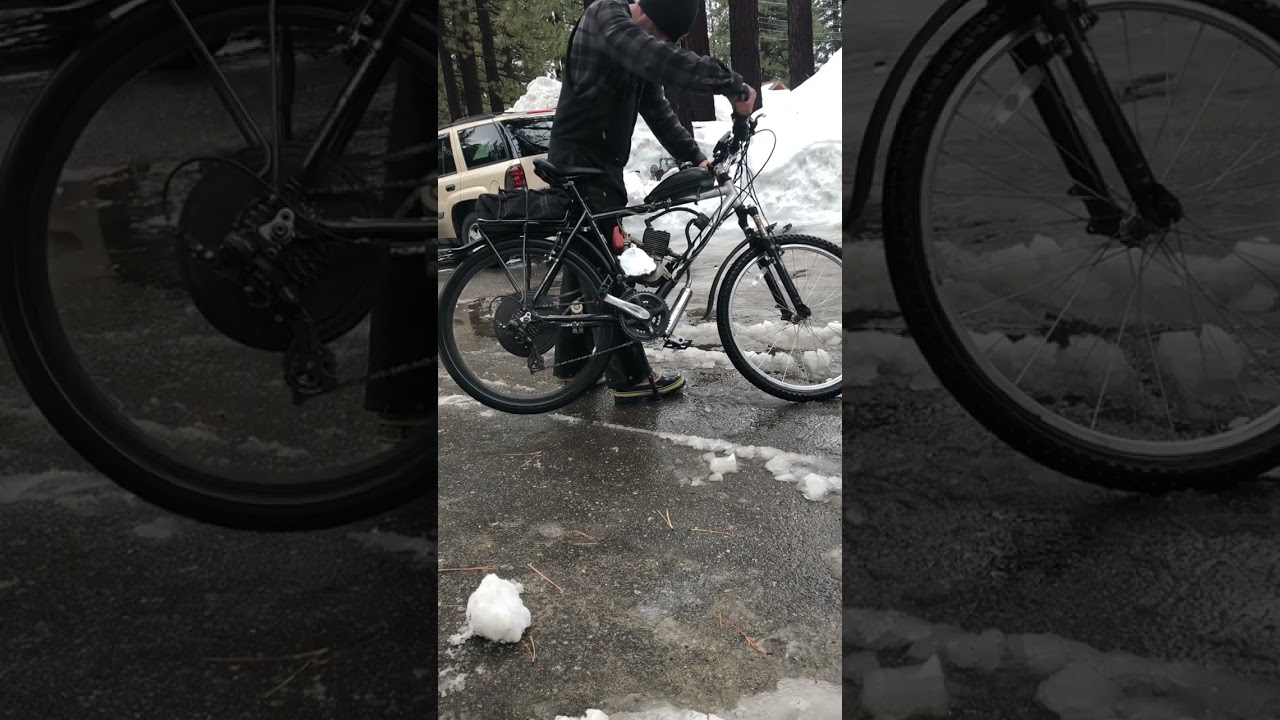 Hybrid bike. Electric and gas powered