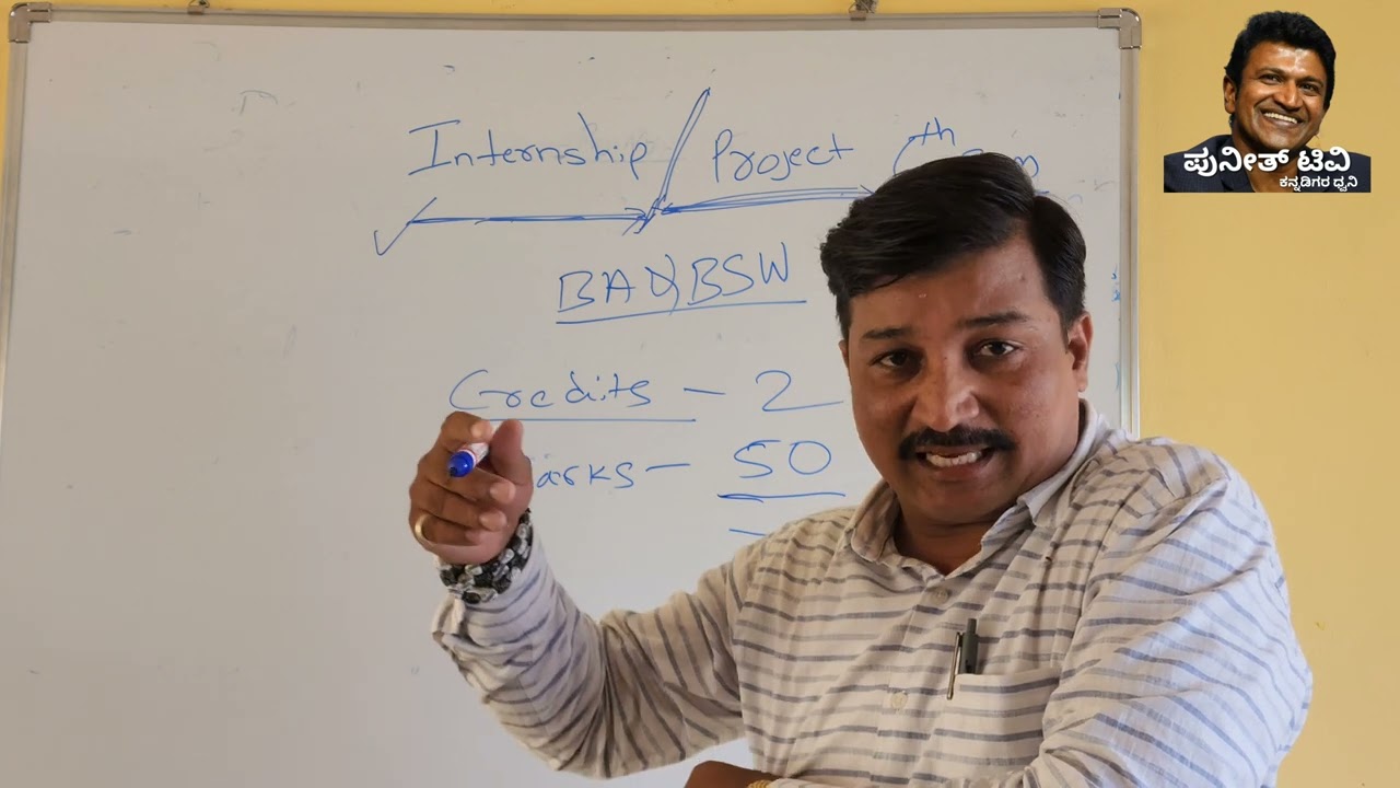 NEP.  BA, BSW, BCOM, BBA 6th sem Internship/project ಸಂಪೂರ್ಣ ಮಾಹಿತಿ.  ಡಾ.ಎಂ. ಎಸ್. ಮುಜಾವರ