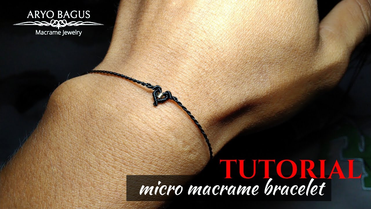macrame bracelet tutorial easy | heart pattren #macramebracelet #micromacrame