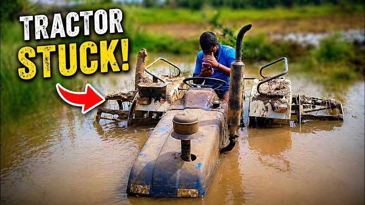 Eicher 380 tractor stuck in river | takes help by eicher | Tractor clip#rajesheslavath