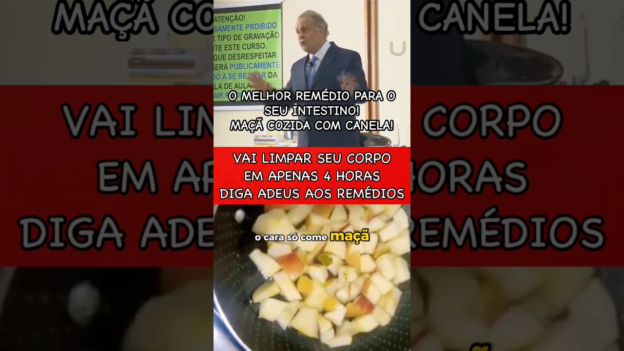 O MELHOR REMÉDIO PARA O SEU INTESTINO! MAÇÃ COZIDA COM CANELA PELA MANHÃ! 