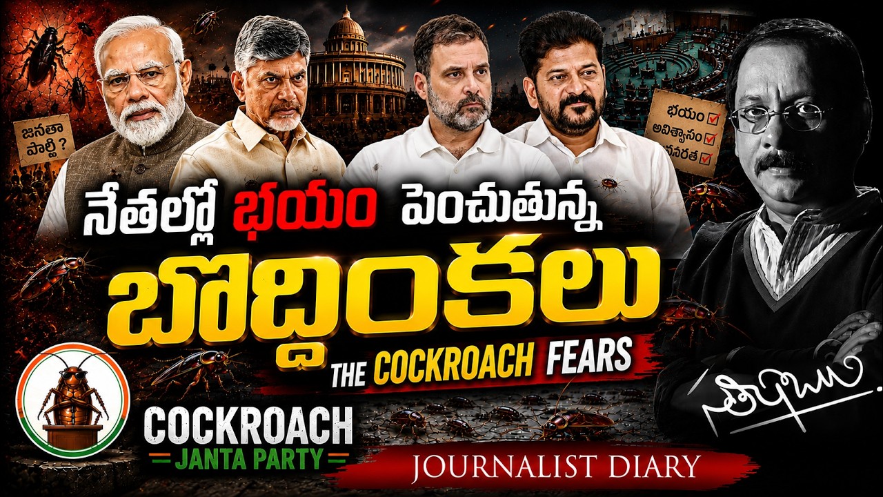 Cockroaches Spreading Fear Among Political Leaders | Journalist Diary Satish Babu | JD |