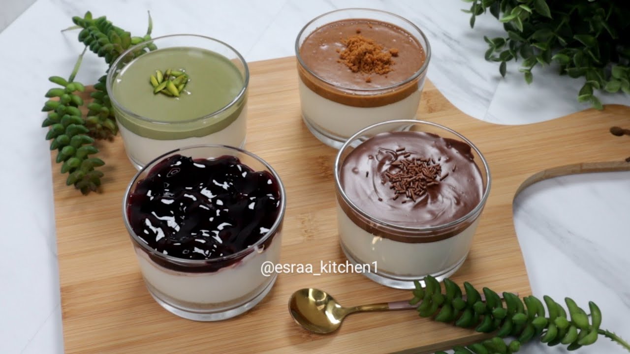 حلى كاسات التشيز كيك🥰بأربع نكهات😍بأبسط المكونات🤗و الطعم عالمي❣