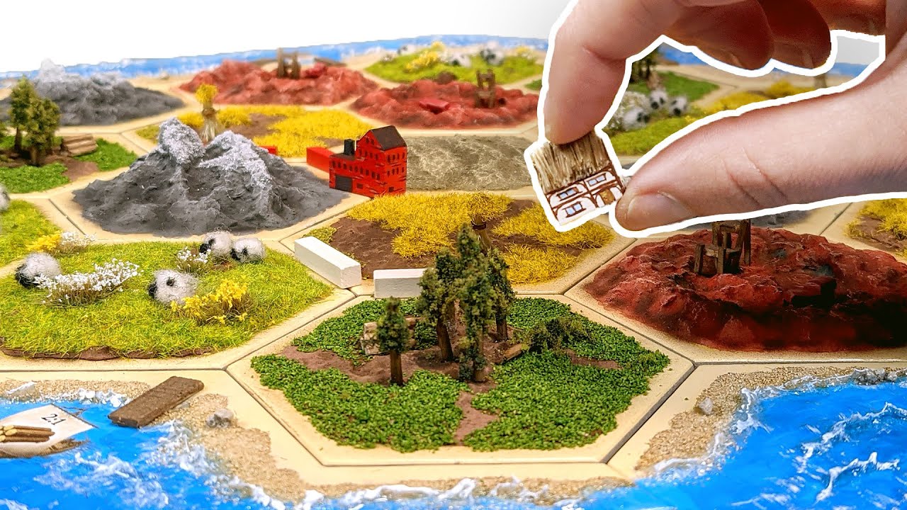 We hand-made the most SATISFYING 3D Catan Board!...