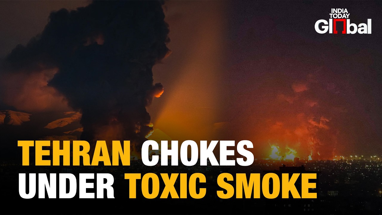 Tehran Covered in Toxic Smoke After Strikes on Iranian Oil Depots
