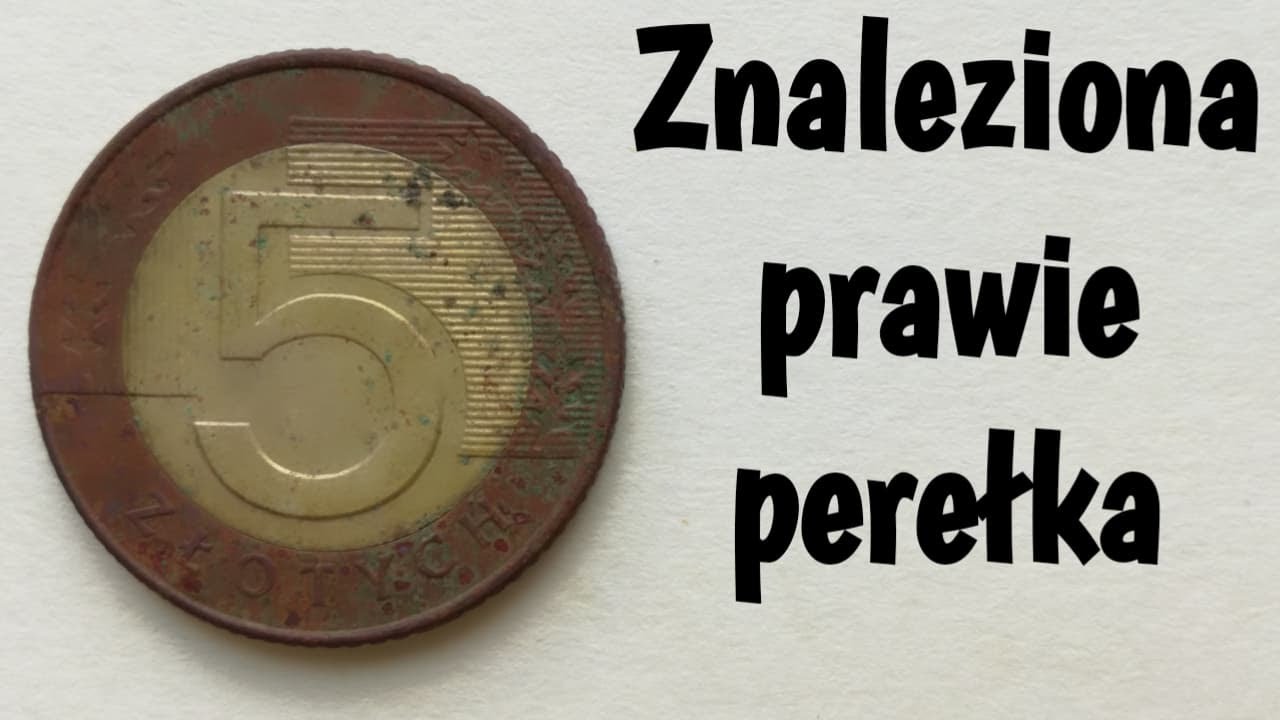 Perełka? Destrukt? super monetka 5 złotych znaleziona w ziemi, stan zużycia minimalny. Perełka 2