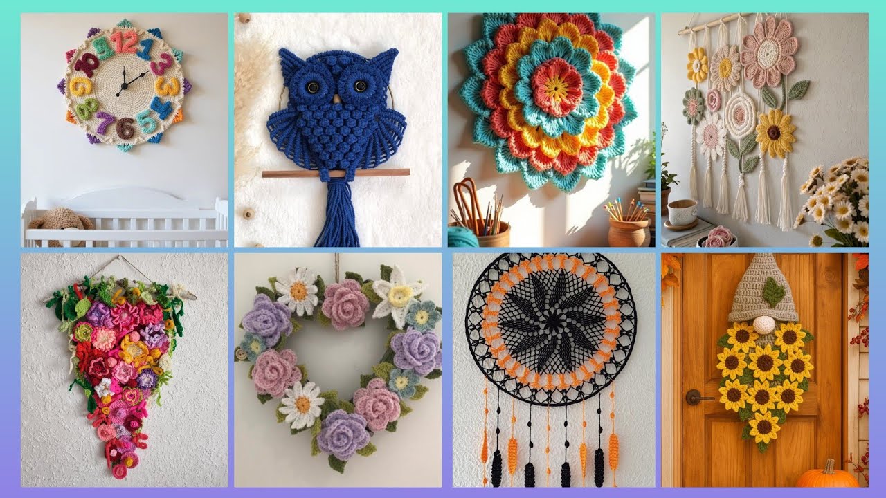 Превосходный, уникальный и фантастический узор для вязания крючком настенных панно ручной работы.