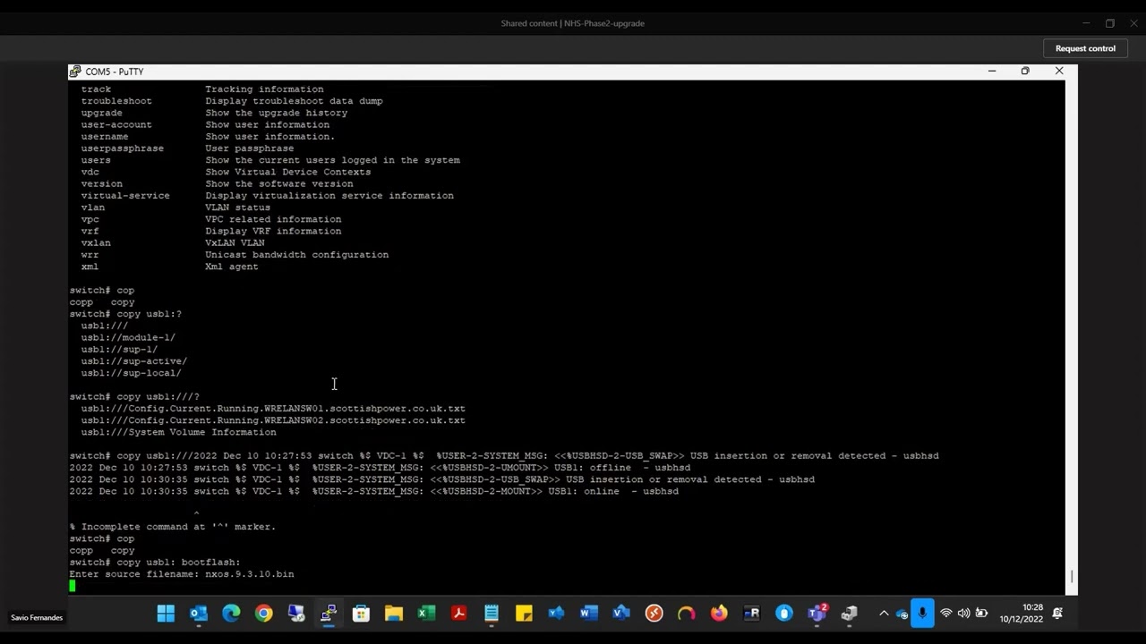 Cisco Nexus 93180YC-EX(nxos) software upgrade using USB- 9.3.10