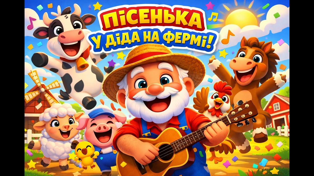 “У діда на фермі | Весела дитяча пісенька для дітей”