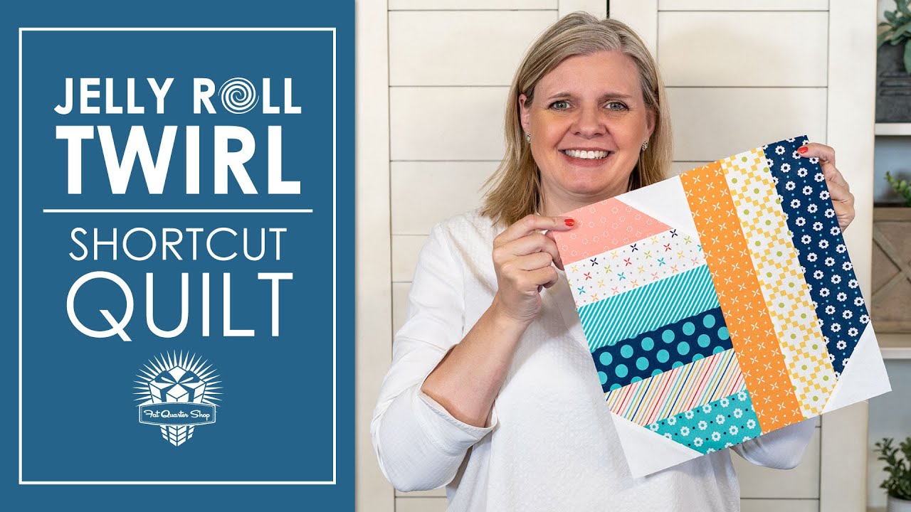✨ Just ONE JELLY ROLL 💃 This Quilt will make you Dance! 💃 Jelly Roll Twirl 🏆 FREE Shortcut Quilt