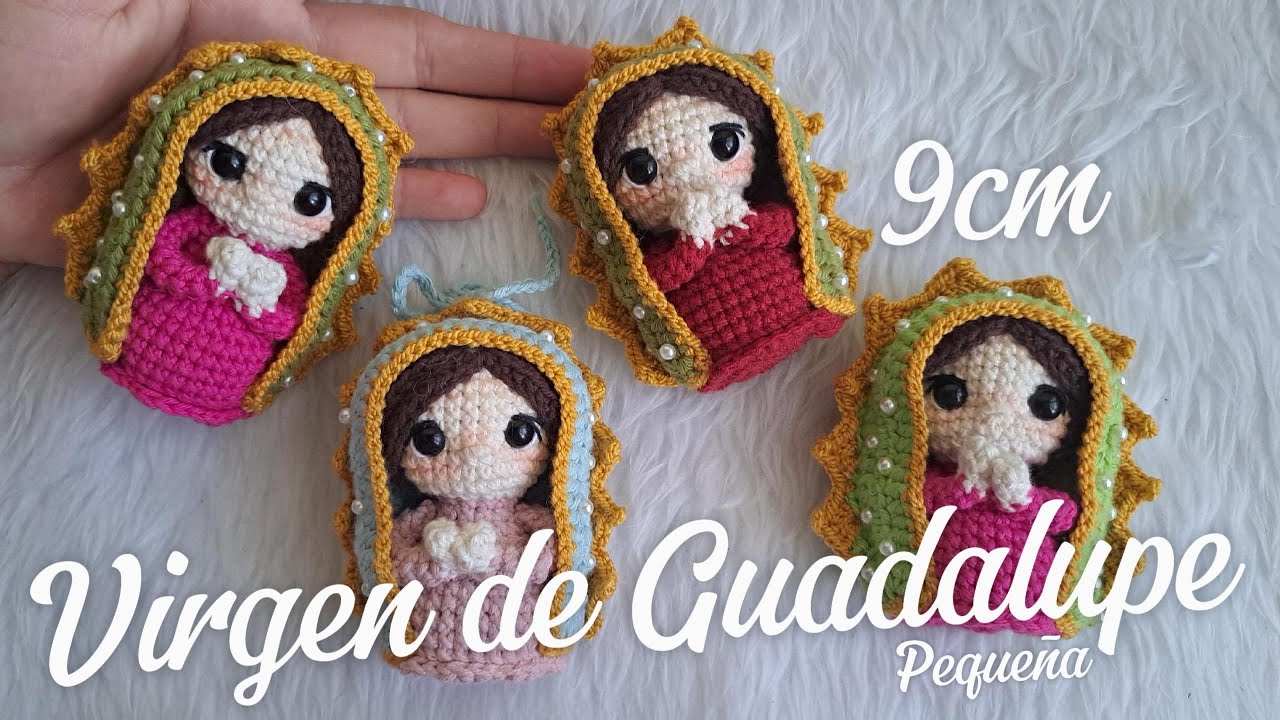 Virgen de Guadalupe tejida a crochet (Amigurumi)