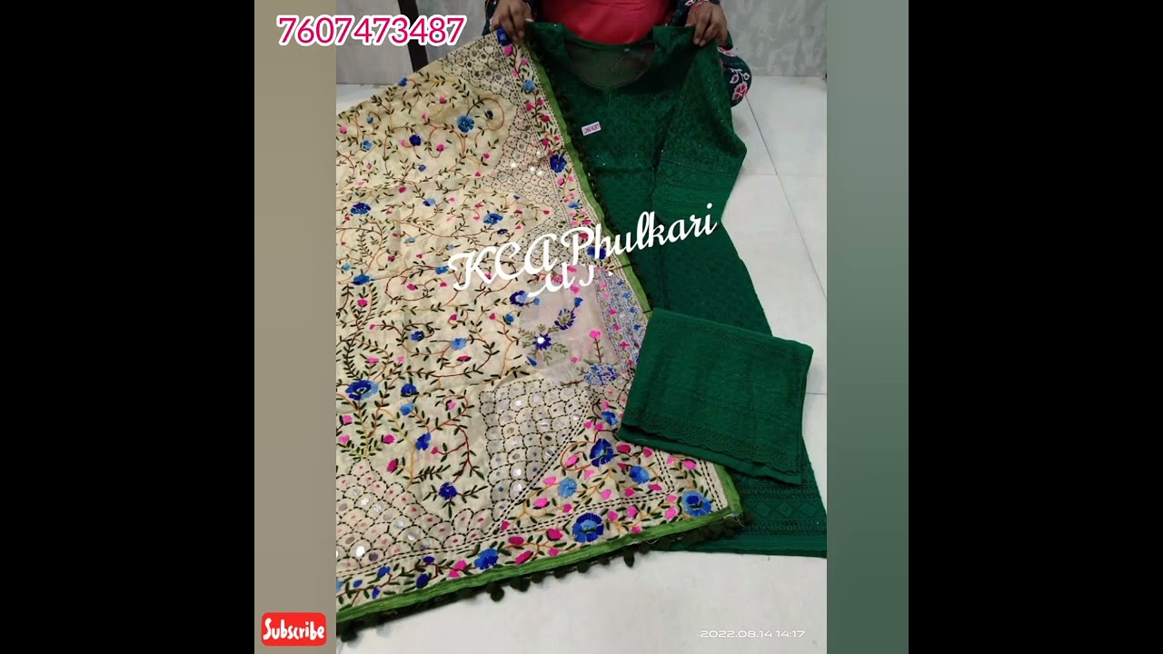 😍💞DESIGNER💞🌺Phulkari🌺Suits💞Design 👌