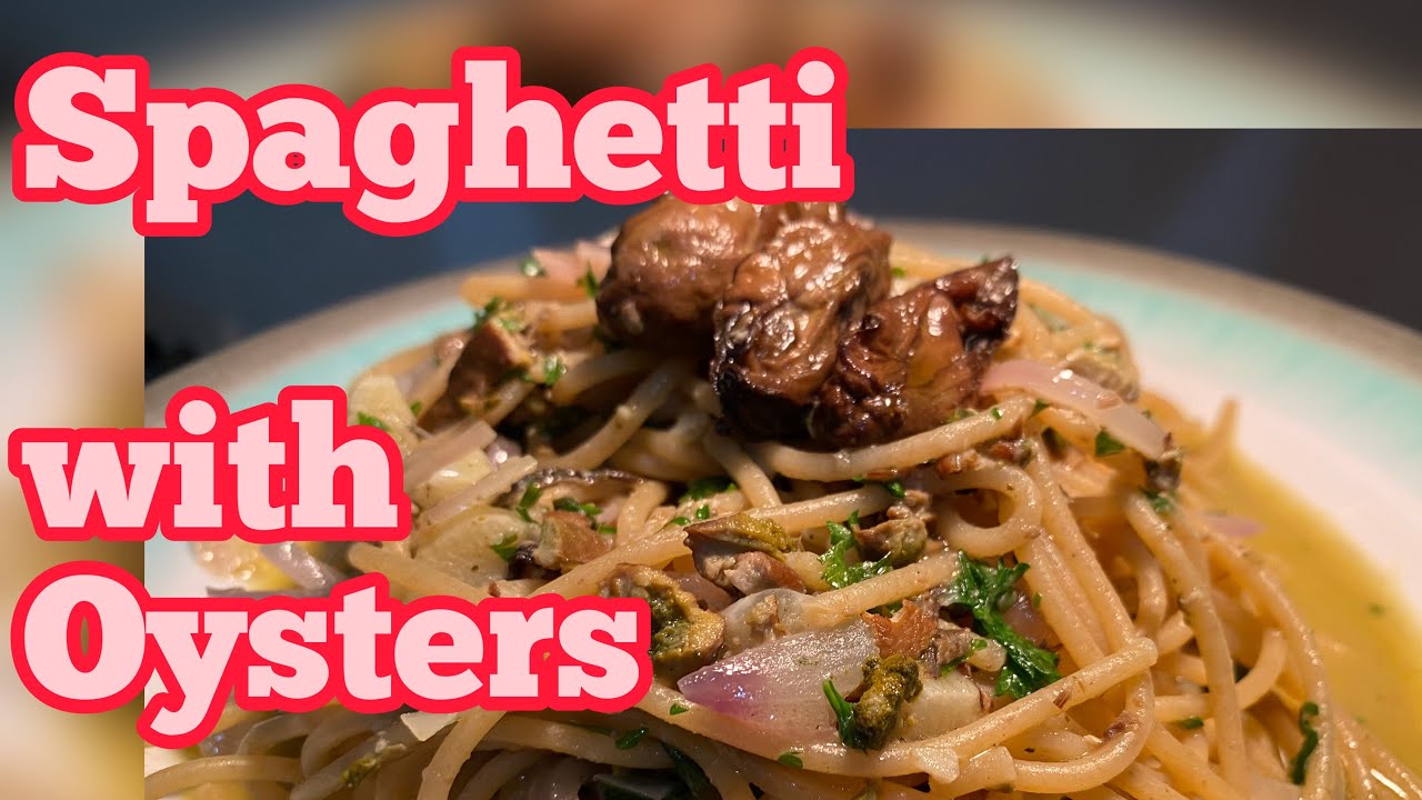 (196) Spaghetti with Smoked Oysters. Even canned one, it was a umami Bomb!