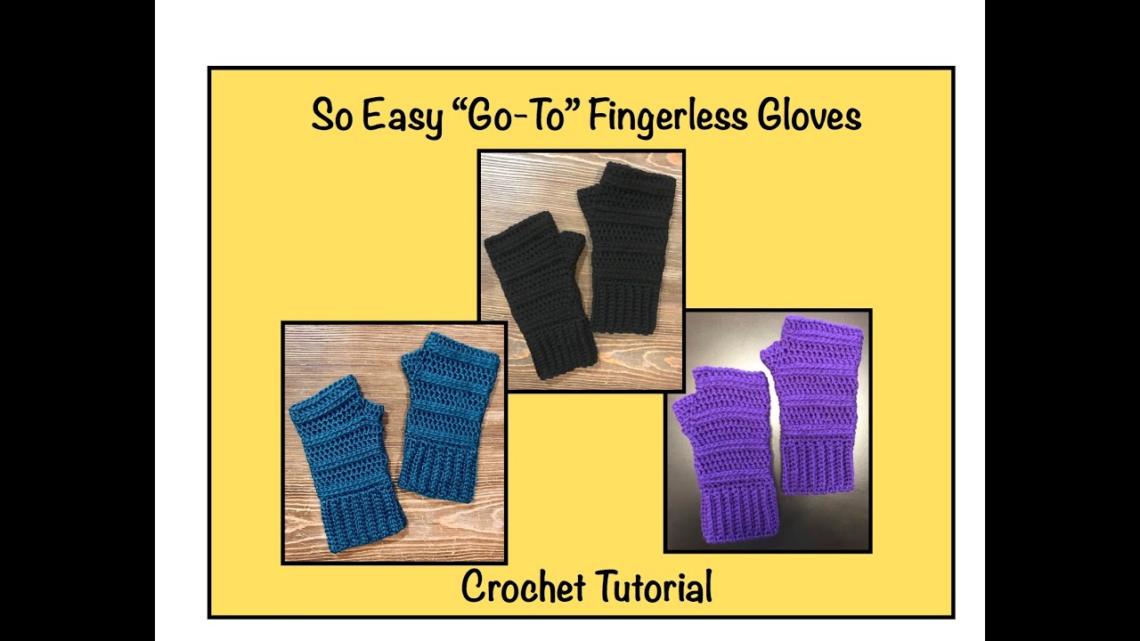 Crochet Tutorial (fingerless gloves) - So Easy 