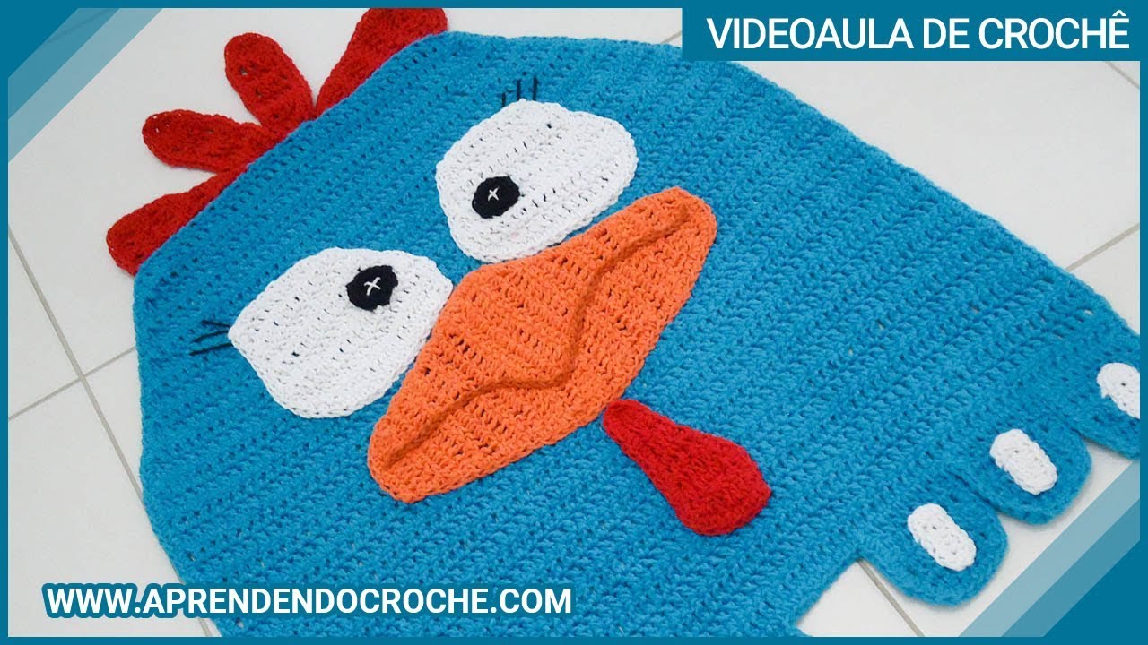 Tapete de Crochê Infantil da Galinha Pintadinha