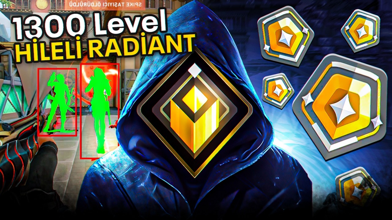 1300 LEVEL RADİANT vs 5 GOLD ama radiant'ta HİLE VAR! | Valorant