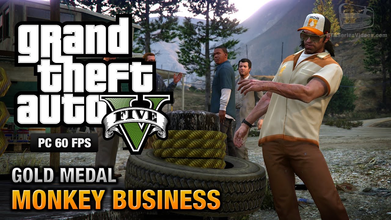 GTA 5 PC - Mission #54 - Monkey Business [Gold Medal Guide - 1080p 60fps]
