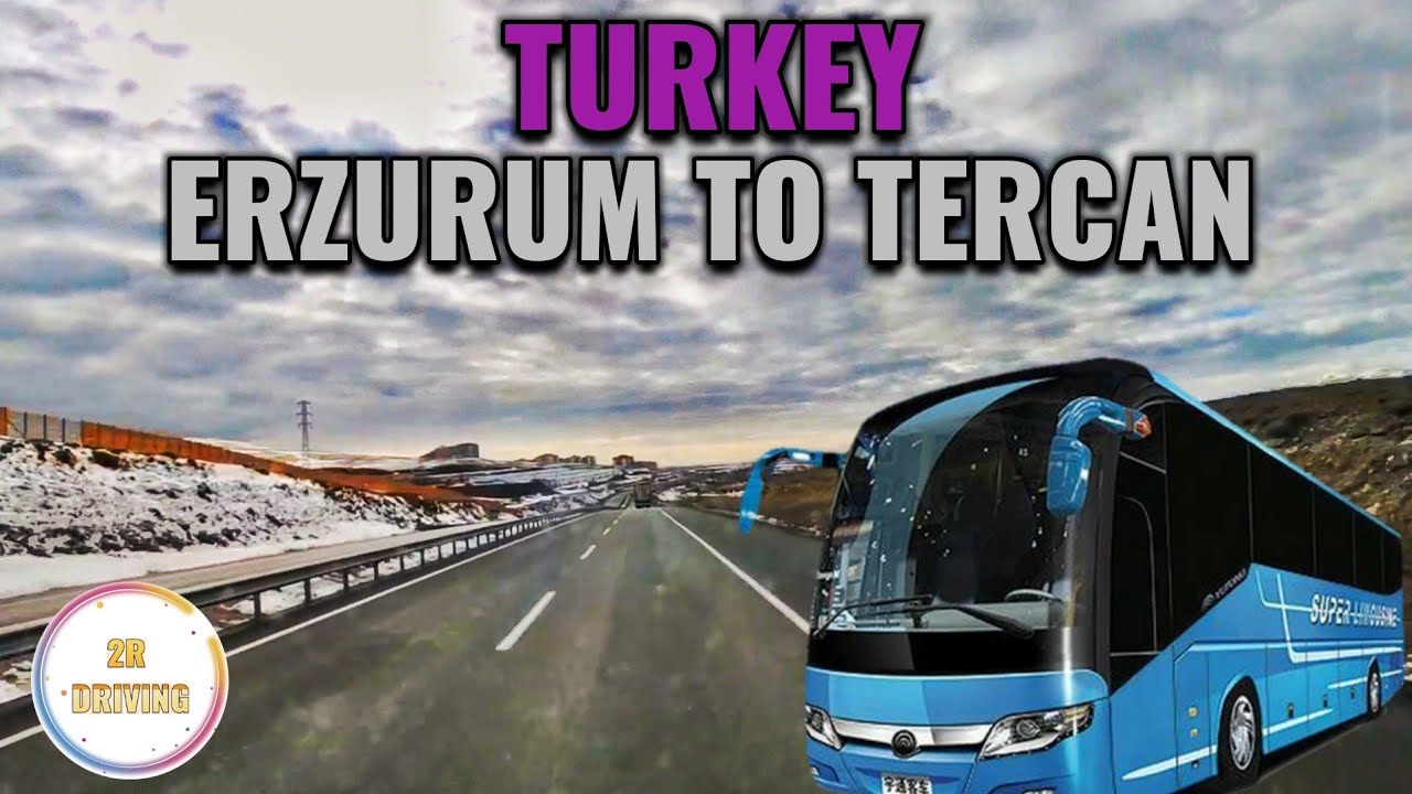 Turkey Bus Drive | 20 km Outside Erzurum to Tercan | Road Trip Adventure