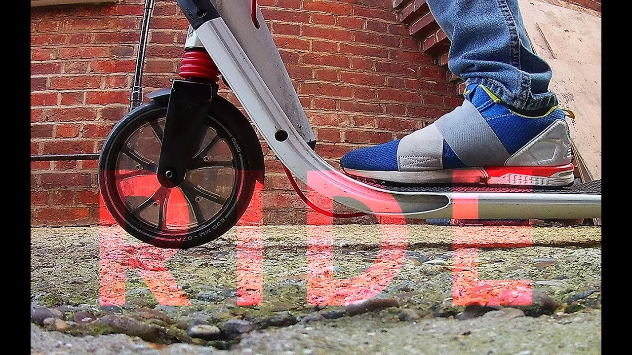 Oxelo Easyfold Town 9 Kick Scooter  - Virtual GoPro cruise in Battersea, London