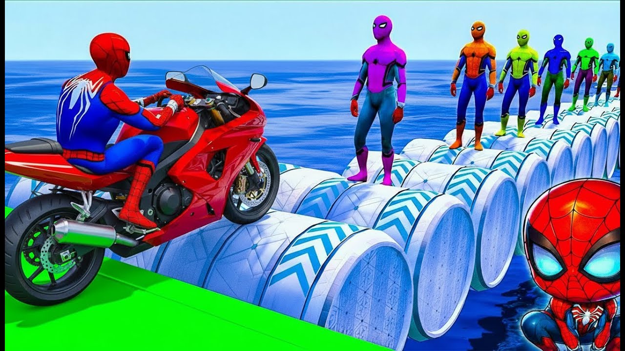 سبايدر مان بينقذ باتمان ضد آيرون مان ضد فينوم – لعبة مضحكة مع الأبطال الخارقين  في GTA V