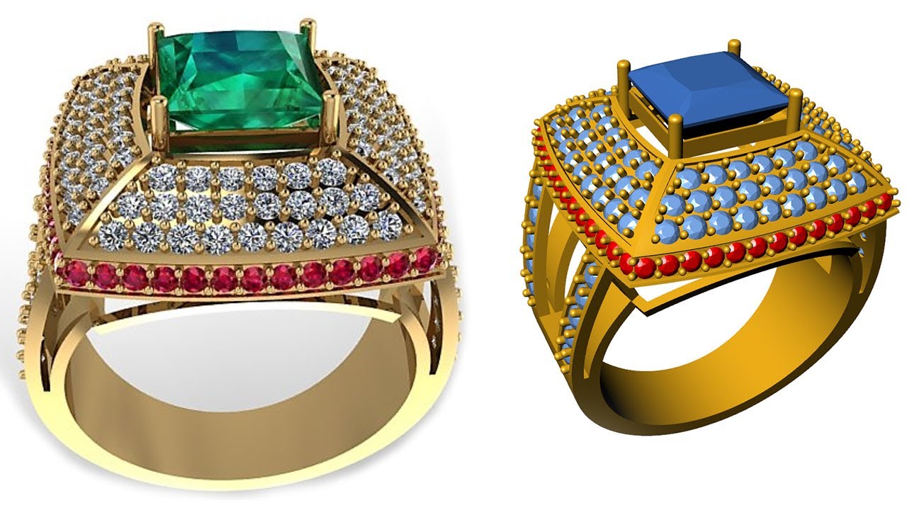 how to make a gents ring matrix cad learning video 9 diamond ring //Jewelry cad Design// 3d cad #44