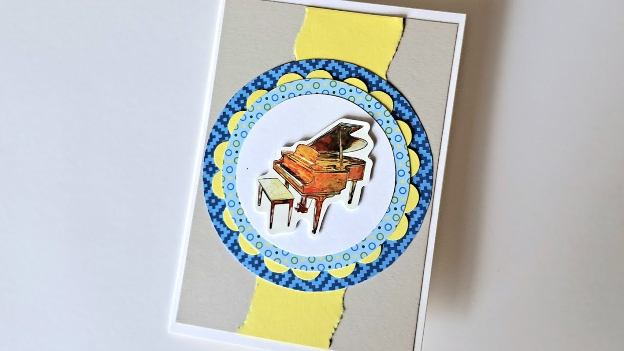 mishellka #diy How to make a Greeting Card for a Music Lover #teacher #cardforteacher #piano