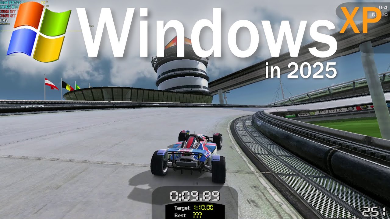 Windows XP Gameplay: Trackmania Nations ESWC