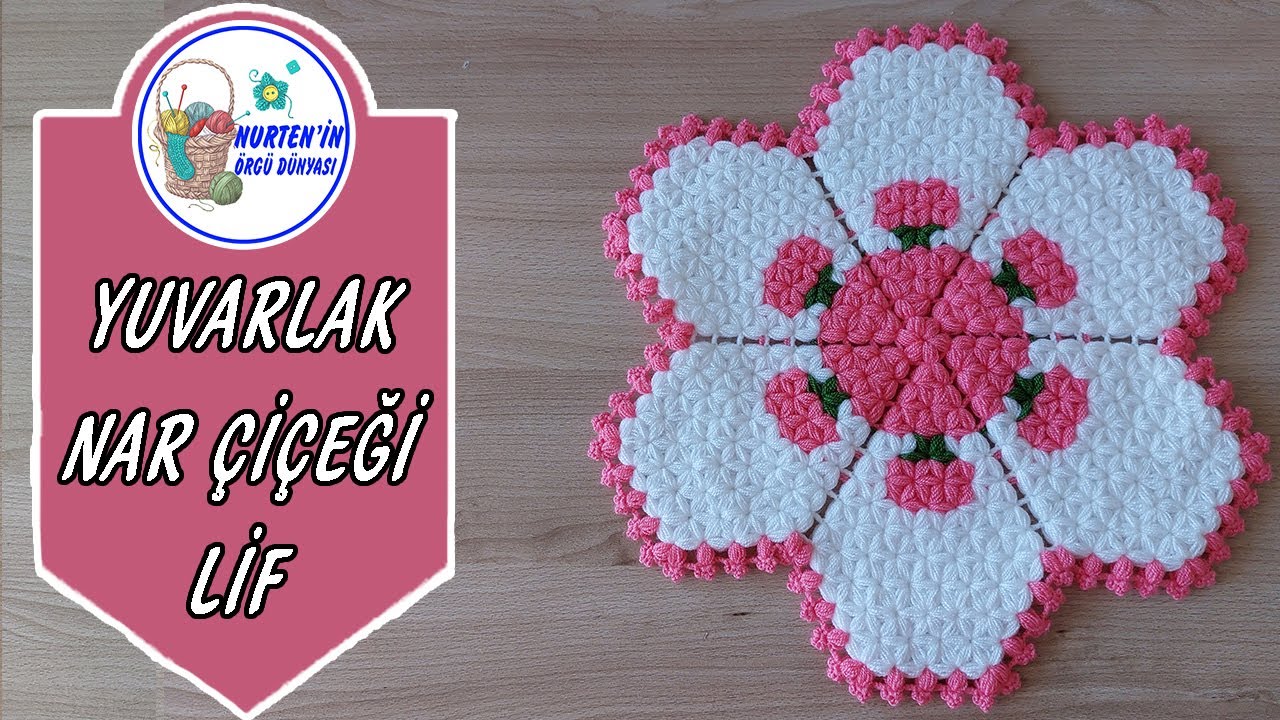 Nar Çiçeği Yuvarlak Lif Modeli Yapımı | lif modelleri ve yapılışları,lif örnekleri