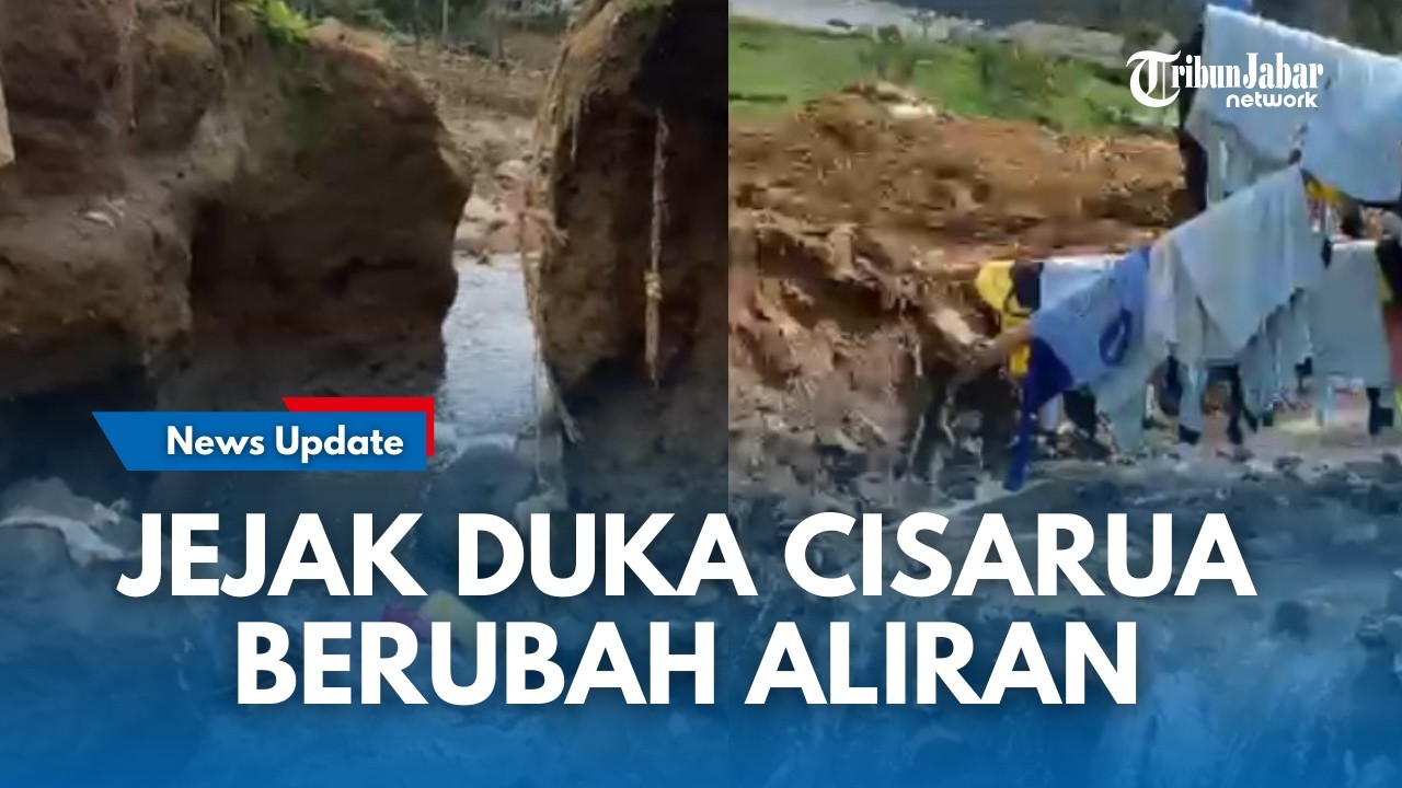 FENOMENA  Baru di Lokasi Longsor Pasirlangu, Aliran Sungai Muncul dari Gunung Burangrang