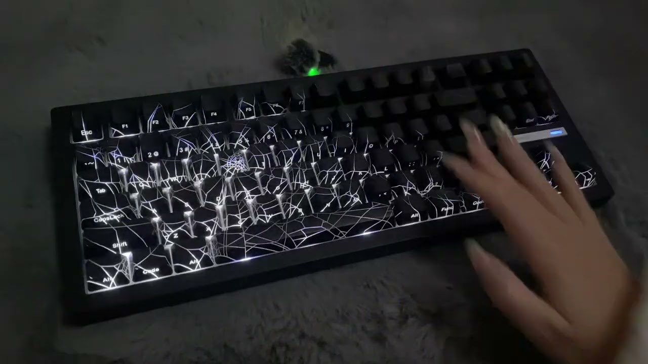 Trend!black spider keyboard!!🕷️☠️🕸️🏴‍☠️ #keyboard #fyp #zornher #zh870 #foryou #pc #pcgame #trend 