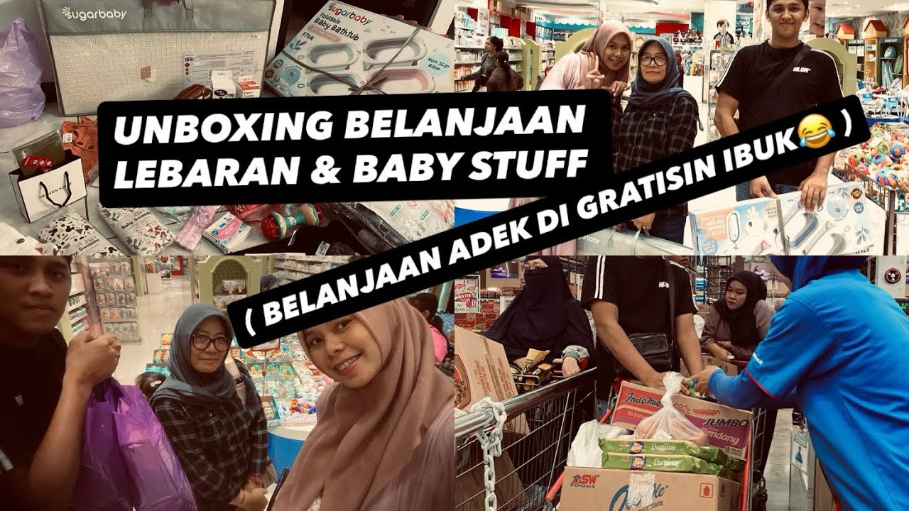 UNBOXING BELANJAAN RUMAH & ADIK BAYI!!!!😋✨❤️