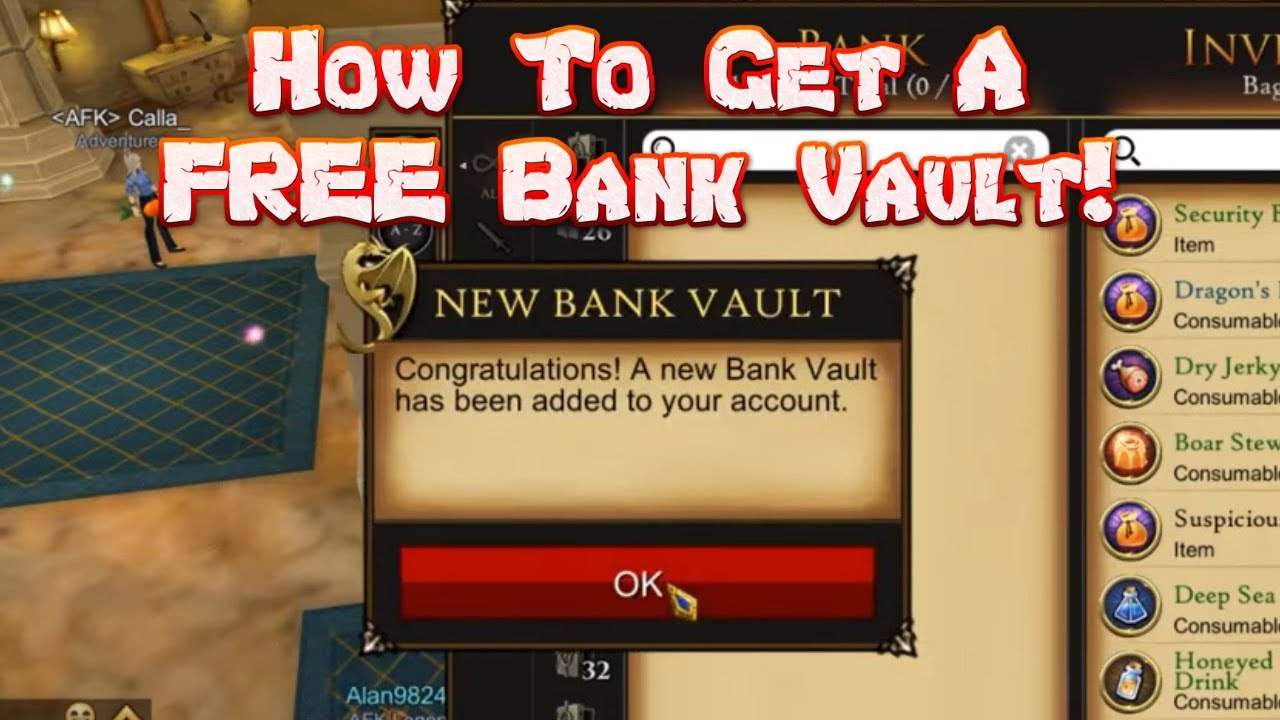 How To Get FREE Bank Vault! 2 New Titles! AdventureQuest 3D