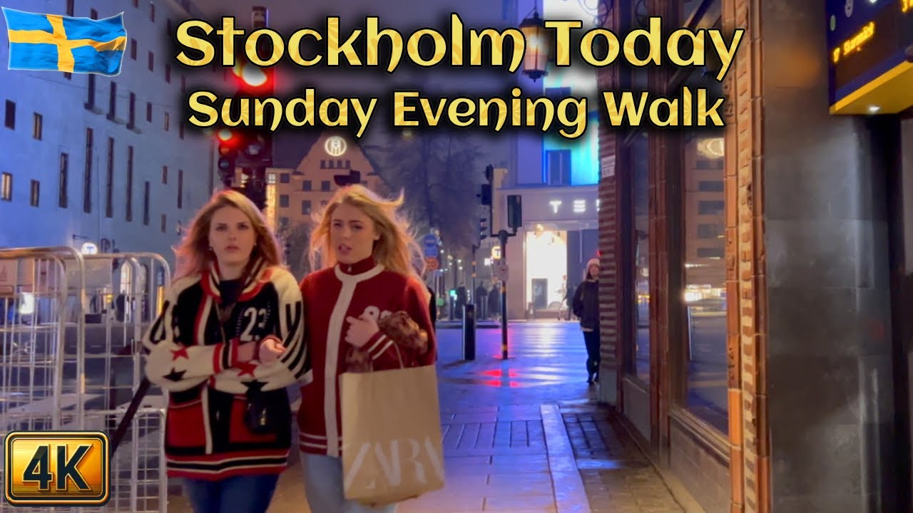🇸🇪 Sunday Evening in Stockholm – 4K City Walk