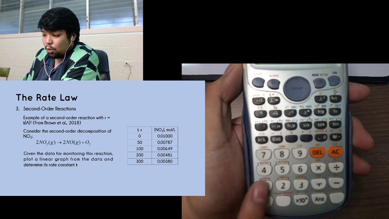How to Graph Chemical Kinetics Data Using your Calculator
