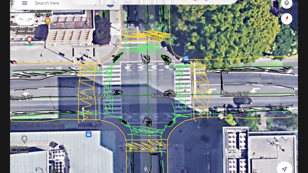 Redesigning Bloor St W and St. George St, Toronto as a Protected Dutch Cycling Intersection