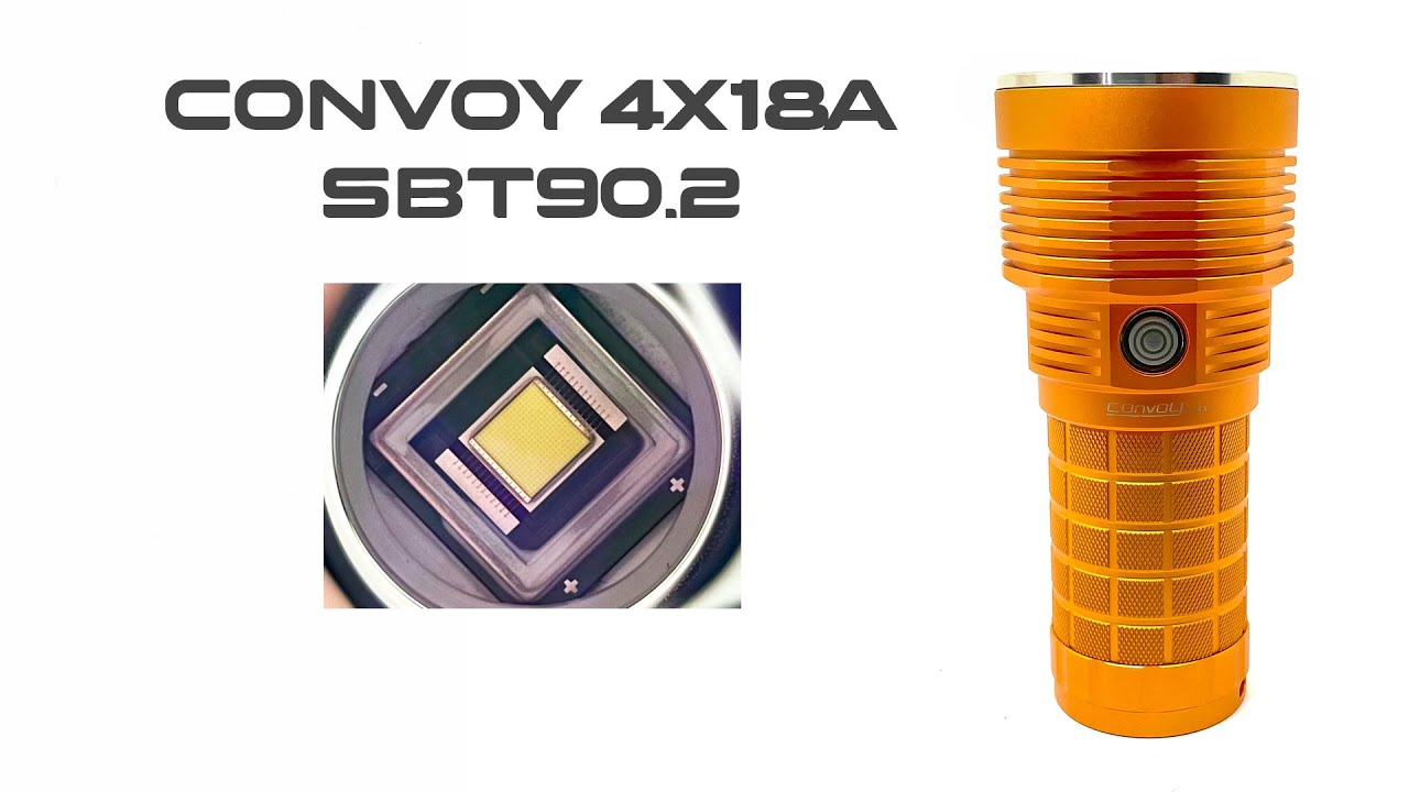 Convoy 4x18A SBT90.2 thrower flashlight | full review with night shots and runtimes