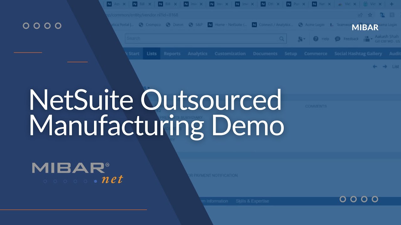 NetSuite Outsourced Manufacturing Demo
