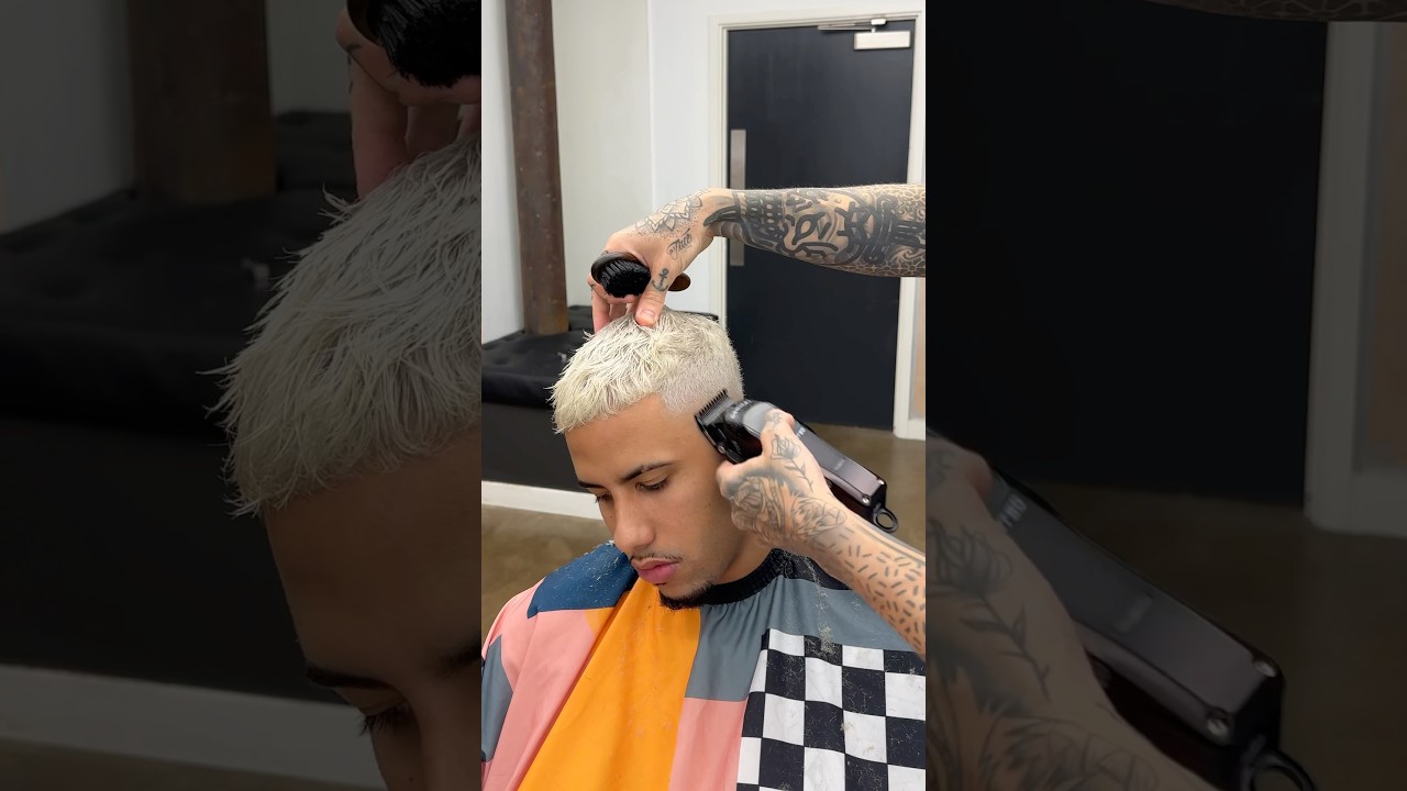 From black hair to bright blonde!
