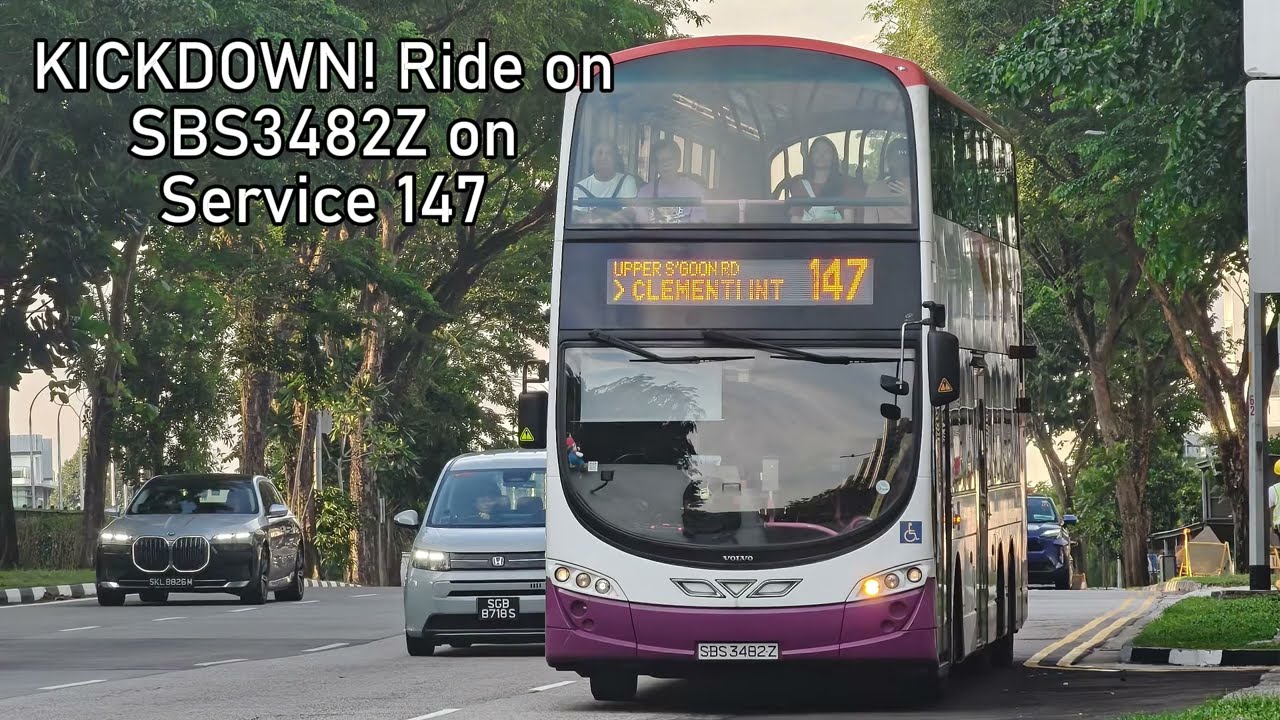 [SBST] KICKDOWN! Ride on SBS3482Z on Service 147. Volvo B9TL WEG2 Batch 4