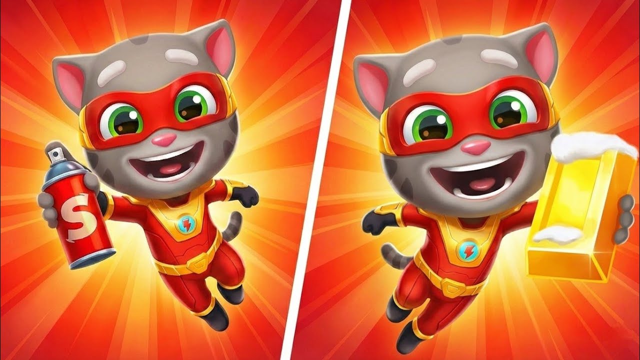 Talking Tom Gold Run VS Talking Tom Hero Dash - Gameplay Walkthrough (Android & iOS)