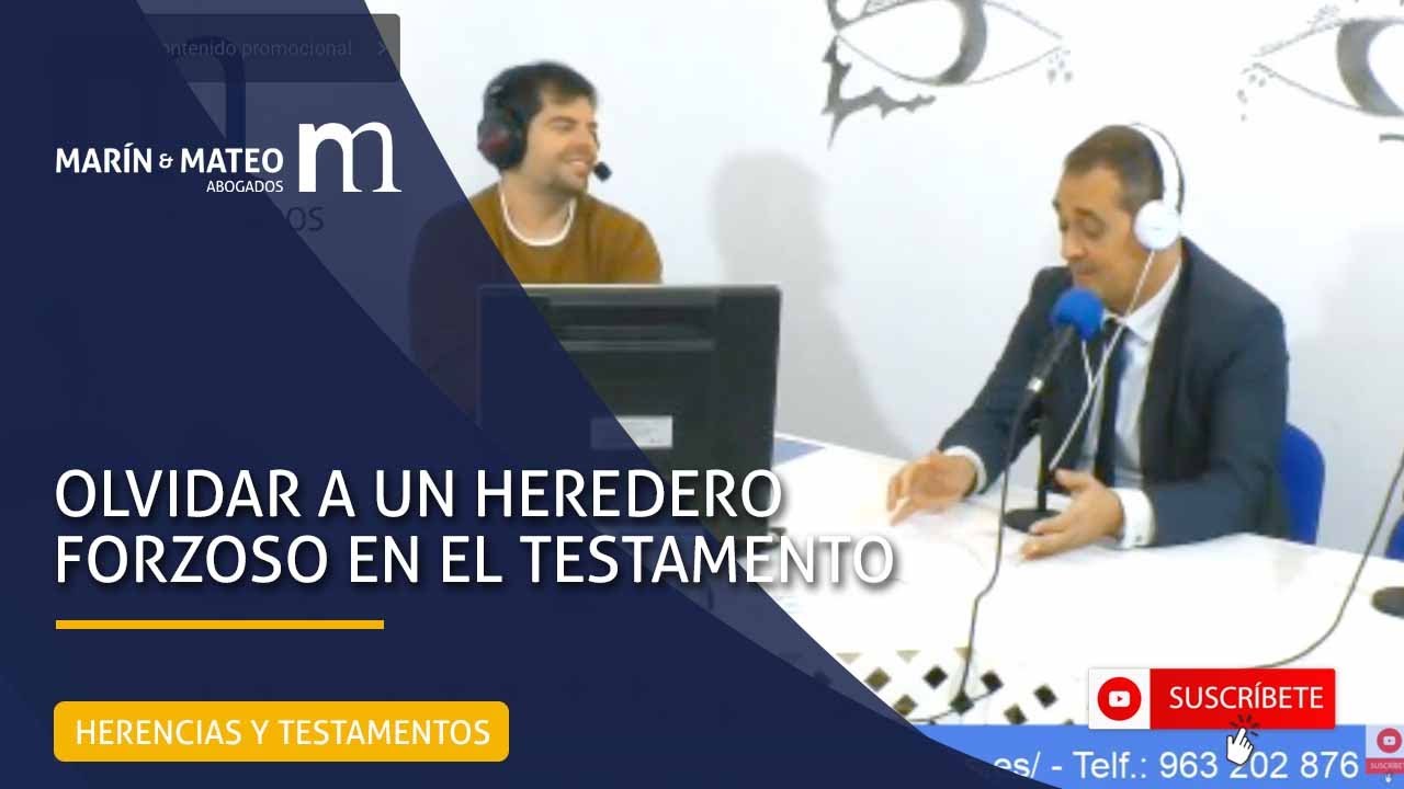 Olvidar a un heredero forzoso en el testamento