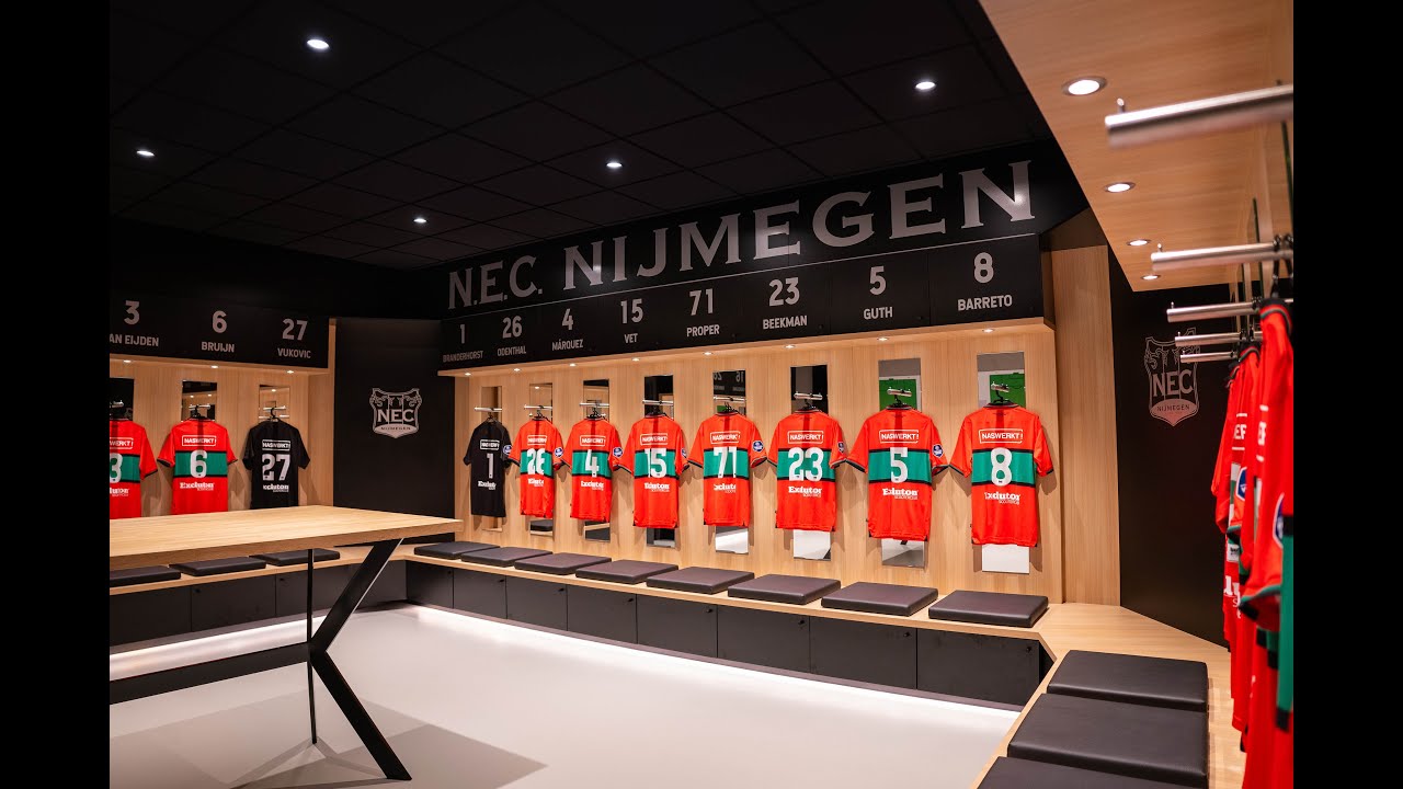 Renovatie kleedkamer en spelershome NEC in Goffertstadion